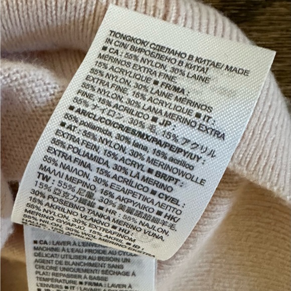 Gap merino blend sweater in blush pink, size M tall - Picture 4 of 7